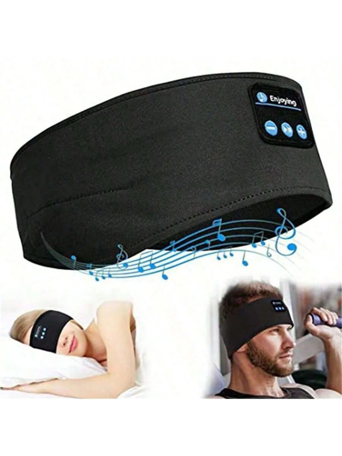 Wireless Bluetooth Speaker Headscarf Wireless Music Sleep Headset Sports Headband Built-In Sleep Music Eye Mask Travel Headset